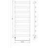 Secado Кродо Полотенцесушитель 40x120 см, электрический, цвет: черный матовый