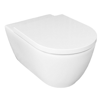 Hatria Fusion Унитаз подвесной, 35.5x54см., безободковый, без сиденья, цвет: белый матовый