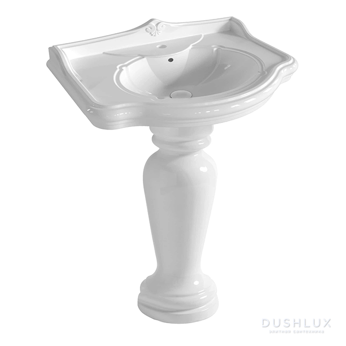 Фото Azzurra Jubilaeum Раковина накладная 72x54x32см, с 1 отв., цвет: белый