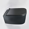 Galassia Meg11Pro Унитаз подвесной 55x35см., безободковый, с сиденьем 5478 цвет: черный матовый