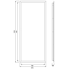 CEA Design ABACO Зеркало 42.5x100см., подвесное, прямоугольное, цвет: нержавеющая сталь