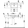 Duravit D-Neo Раковина 45x33.5см, без перелива, с 1 отв., цвет: белый