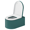 Duravit Millio Унитаз подвесной, 37x57см., декор "Grooves", крепление в компл., цвет: аквамарин матовый