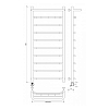 Secado Агата 1 КСП Полотенцесушитель 50x120 см, электрический, цвет: хром