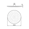 Almar Round Верхний душ Ø30см., настенный, круглый, 1 режим, латунь, цвет: Gun Metal Brushed PVD