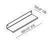 Agape Mach 2 Полка 40x10 см, подвесная, цвет: черный
