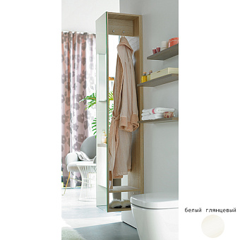Burgbad Sys30 Шкаф 30x35x176см., подвесной, SX, 1 дверка зеркальная, цвет: белый глянцевый
