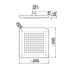 Nobili Shower Верхний душ, 24х24см., цвет: хром