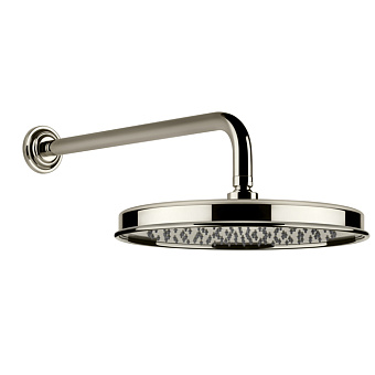 Gessi Venti20 Верхний душ Ø32.8см., с настенным держателем 38.9см., цвет: Nickel PVD
