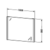 Duravit Xsquare Зеркало 100х80х3.3 см, LED-подсветка 2700-6500K с диммером, подогрев, регулировка цвета