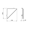 Almar Полочка 21.6x21.6см., угловая, подвесная, цвет: High Brass PVD