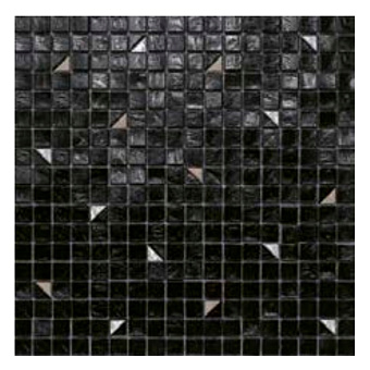 Sicis Colors Мозаика 29.5x29.5см, универсальная, стекло, цвет: black/aluminium-platinum