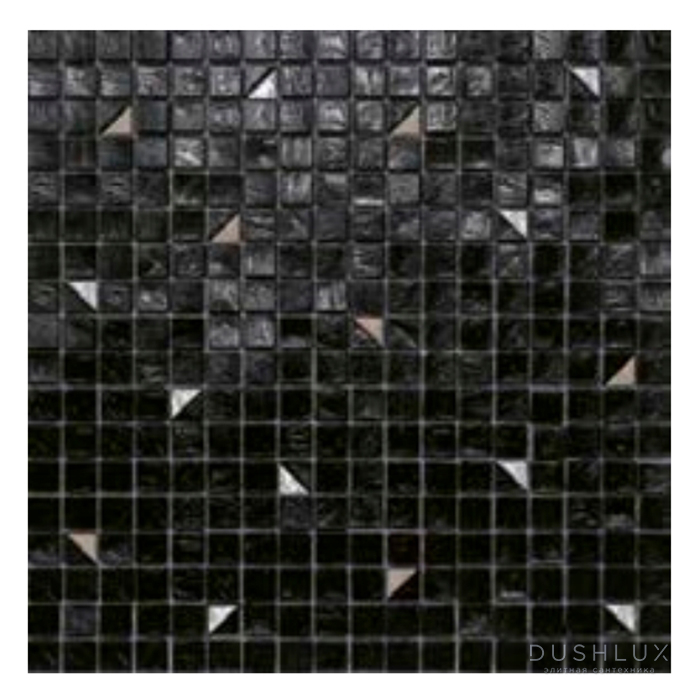 Фото Sicis Colors Мозаика 29.5x29.5см, универсальная, стекло, цвет: black/aluminium-platinum