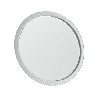 Artceram Зеркало Lord Ø76 см в керамической раме с LED-подсветкой и сенсорным выключателем, цвет: белый глянцевый
