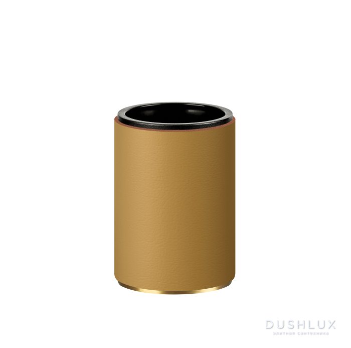 ADJ Стакан для зубных щеток, D7xH10 см., цвет:gold/горчичный