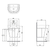 Azzurra Forma Тумба подвесная 60x47x64.5см, с 2 дверцами, с раковиной, цвет: Cement