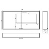 EMCO Prestige2 Зеркальный шкаф 63.9x128.7см., настенный, LED-подсветка, 2 двери, 2 полки, розетка, с EMCO light system