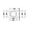 Duravit White Tulip Унитаз подвесной 37x54 см, безободковый, HygieneGlaze, цвет: белый