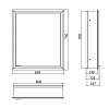 EMCO Prime Зеркальный шкаф 60x70см., с подсветкой, встраиваемый, 1 дверь, L, 2 полки, розетка, цвет: белый