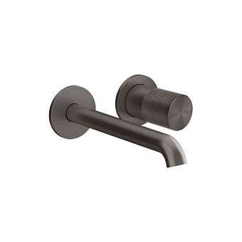 Gessi Habito Rigato Смеситель для раковины, настенный, цвет: Black Metal Brushed PVD
