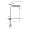 Hansgrohe Metropol Смеситель для раковины 260, на 1 отв, с донным клапаном, излив 204мм, цвет: золото