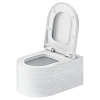 Duravit Millio Унитаз подвесной, 37x57см., декор "Pattern", крепление в компл., цвет: белый шелковисто-матовый