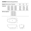Dea Design Edge Ванна 140x76x56см., отдельностоящая, Solid Surface, цвет: Black №16