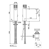 Newform Steel Line Смеситель для раковины, 1 отверстие, с донным клапаном, цвет: pvd brushed pale gold