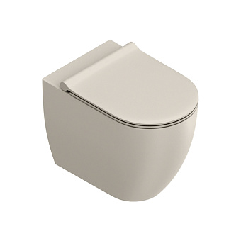 Catalano Sfera Унитаз напольный 54x35см, безободковый, смыв Tornado, покрытие Twinglaze+, цвет: Sabbia Satinato