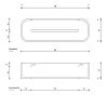Decor Walther Black Stone DCT30 Полочка 30x10см., подвесная, цвет: черный матовый/сталь матовая