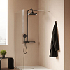 Ideal Standard Solos Душевая система, с термостатическим смесителем для душа, держатель для лейки, верхний душ 33см., ручная душевая лейка, шланг 175см., цвет: PVD Magnetic Grey (Магнит)