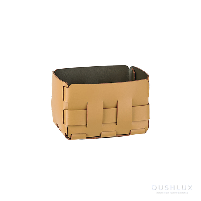 ADJ Корзинка Mini Bottega, 12x19xH13 см., цвет: горчичный/оливковый