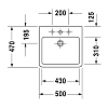 Duravit Vero Раковина накладная 50x47см, с 1 отв., без перелива, цвет: белый