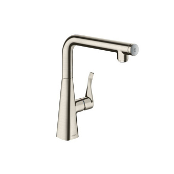 Hansgrohe Metris Select Смеситель для кухни на 1 отв, поворотный излив, цвет под сталь