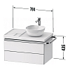 Duravit Aurena Тумба подвесная под раковину 78.4x80.2x49.2см, цвет: графит матовый/шпон черное дерево