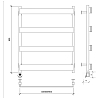 Secado Кродо Полотенцесушитель 40x60 см, электрический, цвет: черный матовый