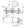 Grohe Atrio Смеситель двухвентильный, на 3 отв., для раковины, цвет: хром