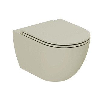 Azzurra Comoda Унитаз 51..5x36см., подвесной, безободковый, c креплением, Easy Clean, 3L Water Saving, цвет: Salvia