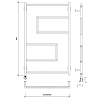 Secado Рабби Полотенцесушитель 50x80 см, электрический, цвет: черный матовый