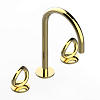 THG Collection O Смеситель для раковины, 3 отв., с донным клапаном, цвет: Soft gold