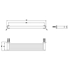 Gessi Emporio accessories Настенная полка 45 см, цвет: Finox Brushed Nickel