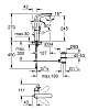 Grohe Eurostyle 2015 Смеситель для раковины, на 1 отв., излив: 12см., с донным клапаном, цвет: белый