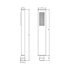 Gessi Rettangolo Лейка для душа, с защитой от известкового налета, цвет: Finox Brushed Nickel