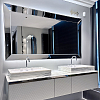 Dushlux Milos Зеркало 180х100см, LED подсветка, отделка рамы: полированная сталь