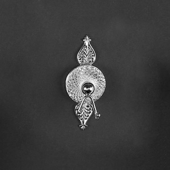 Cristal et Bronze Palmette cristal Крючок двойной, подвесной монтаж, цвет: хром