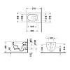 Duravit ME by Starck Унитаз подвесной, 37x57см., с вертикальным смывом, вкл. крепление Durafix, покрытие WonderGliss, цвет: белый матовый