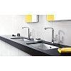 Hansgrohe Metris Смеситель для раковины  с донным клапаном, на 1 отв., поворотный излив 155мм, h230мм, цвет: хром