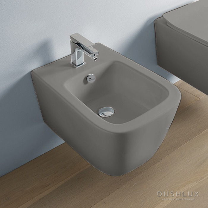 Фото Artceram A16 Биде подвесное 52,5х36см, 1 отв под смеситель, цвет: grigio oliva