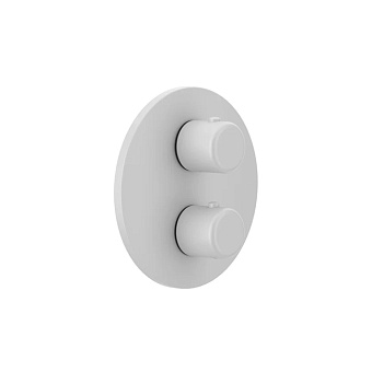 Gessi Goccia Встраиваемый термостат, подключение на 3/4”, с переключателем на 3 выхода, цвет: белый