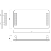 Decor Walther Club Tab Поднос с ручками, стеклянный, цвет: хром/прозрачное стекло